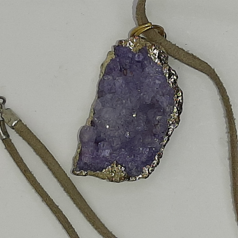 Handmade Amethyst Geode Necklace